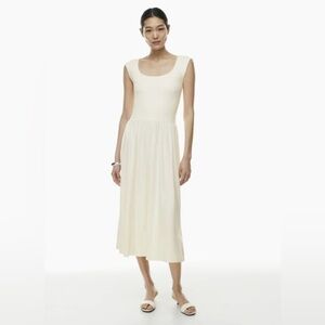 Aritzia Wilfred Cream Midi Dress